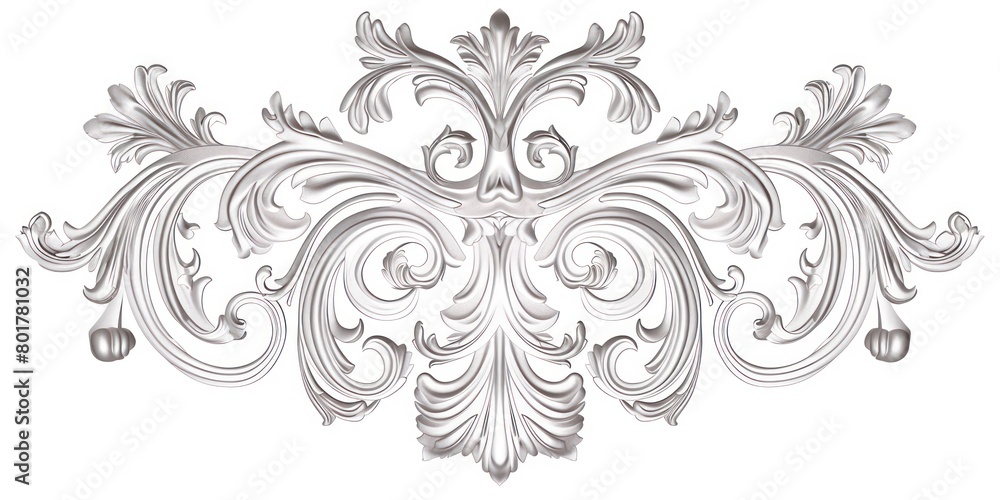 neo baroque ornament on a white background