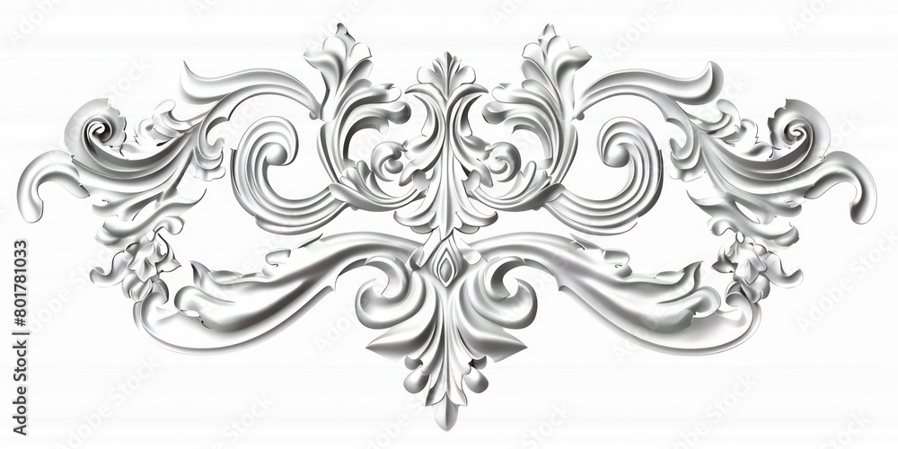 neo baroque ornament on a white background