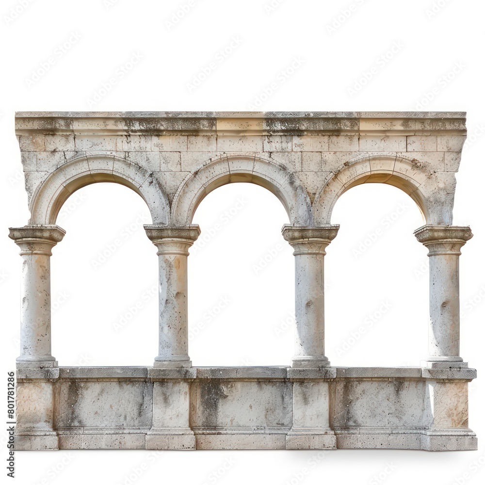 marble aqueduct on a white background