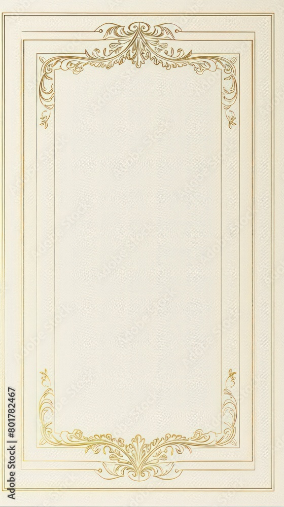 Obraz premium plain rectangular golden minimal pattern borders 