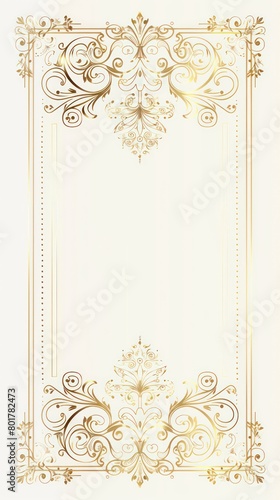 plain rectangular golden minimal pattern borders 