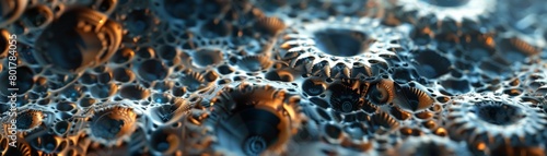 A dragonscalelike material made of a thousand tiny, interlocking gears   photo