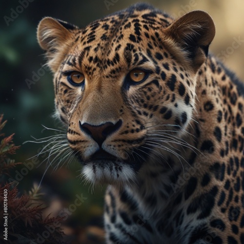 close up portrait of a leopard © Tanzeel