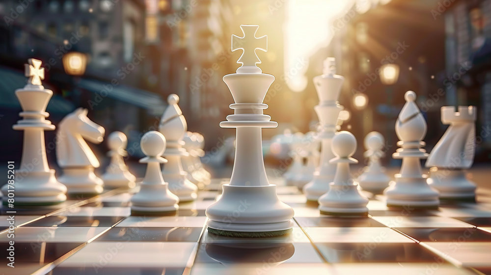 chess pieces on the board chess pieces on the board