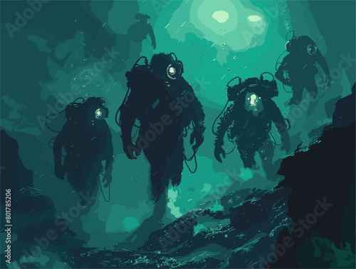 Enchanted Depths: Divers Unveil the Bio-Luminescent Wonders of the Unseen Ocean