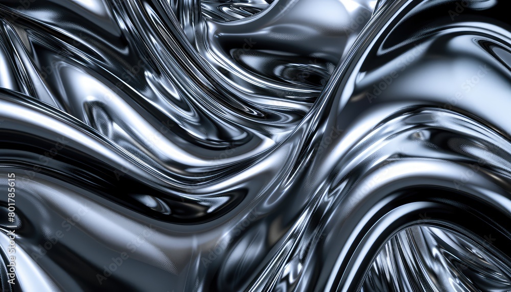 black and white background with swirls, in the style of fluid, glass-like sculptures, dark cyan and dark bronze, animated gifs, close-up, flowing draperies, smooth lines, chrome-plated black and white background with swirls, in the style of fluid, glass-like sculptures, dark cyan and dark bronze, animated gifs, close-up, flowing draperies, smooth lines, chrome-plated