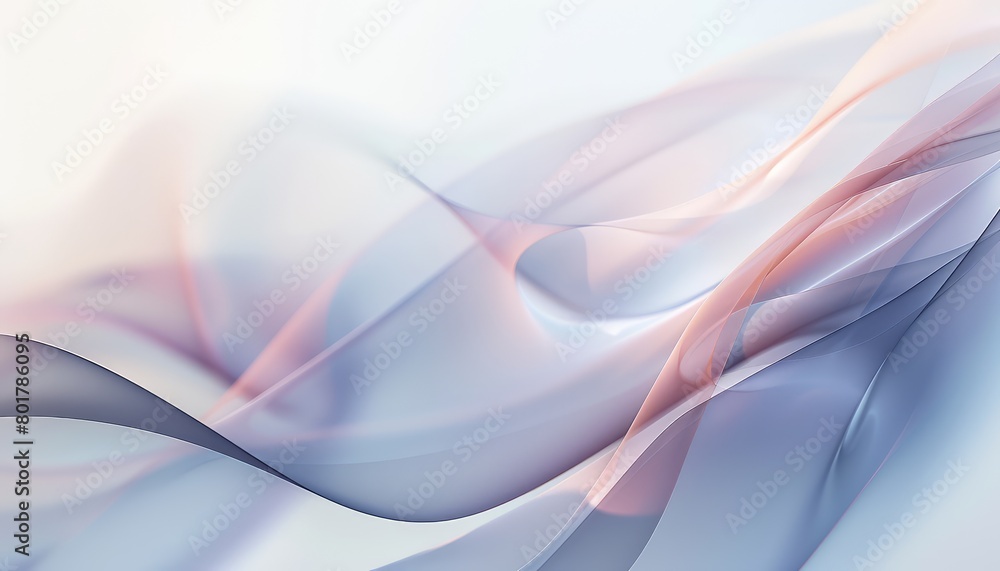 Obraz premium abstract translucent lines with a blurred color gradient on pure white background