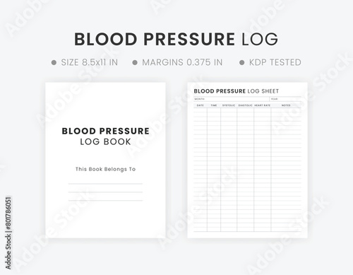 Blood Pressure Diary Printable Template, Blood Pressure Log Chart Printable