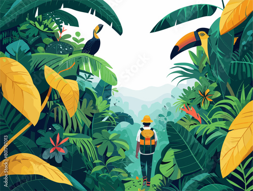Enchanted Rainforest Sojourn: A Backpacker's Serene Exploration Amidst Nature's Symphony