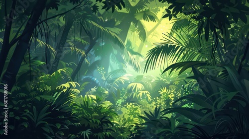 Fototapeta Naklejka Na Ścianę i Meble -  jungle theme in the background