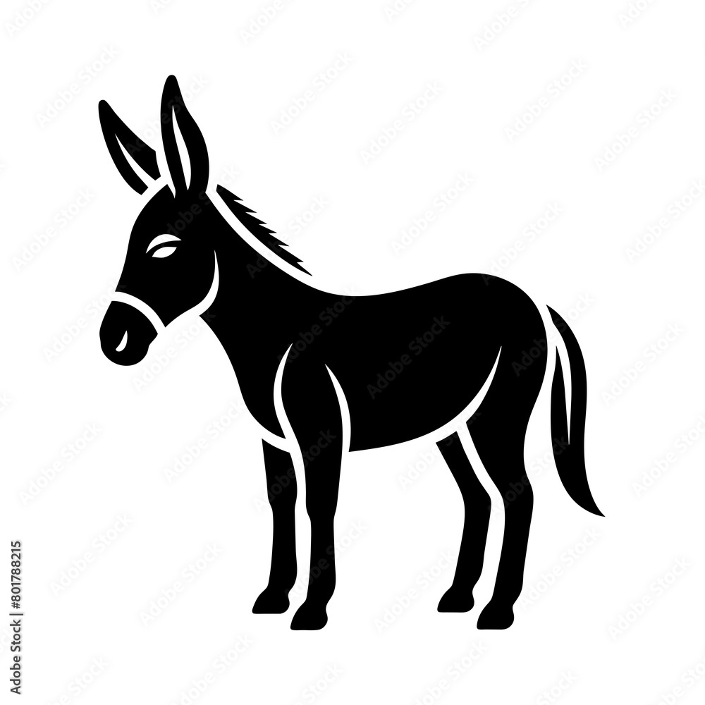 Donkey vector icon illustration