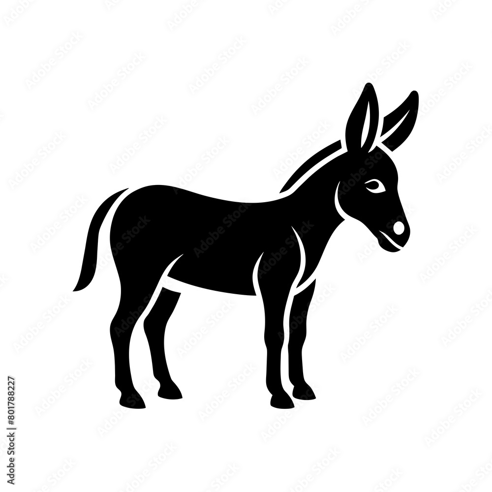 animals donkey vector icon illustration