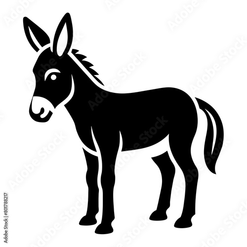 donkey cartoon isolated on white