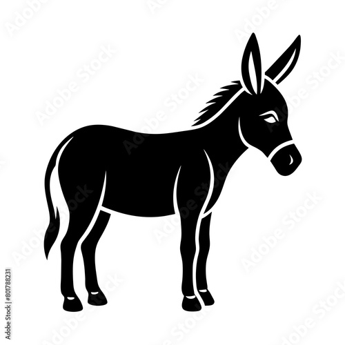 donkey cartoon isolated on white