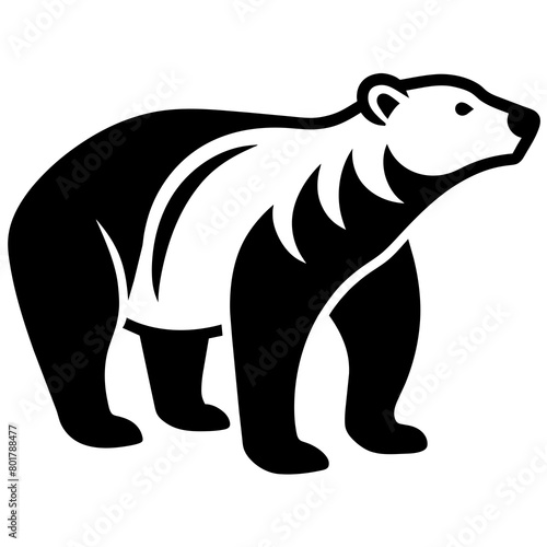 Polar bear vector icon illustration