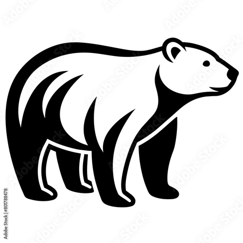 Polar bear vector icon illustration