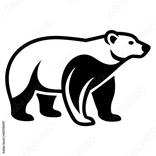 Polar bear logo icon vector 