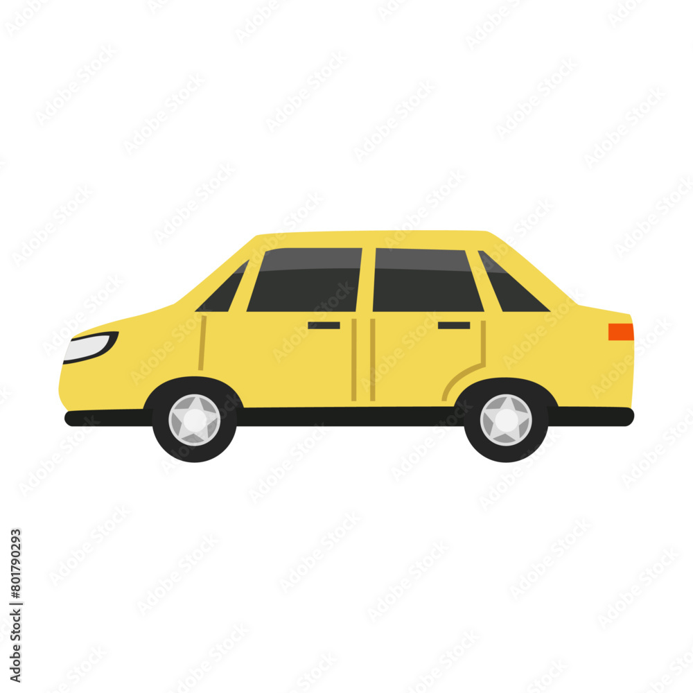 car side view illustration on white background car side view illustration on white background