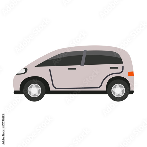 car side view illustration on a white background
