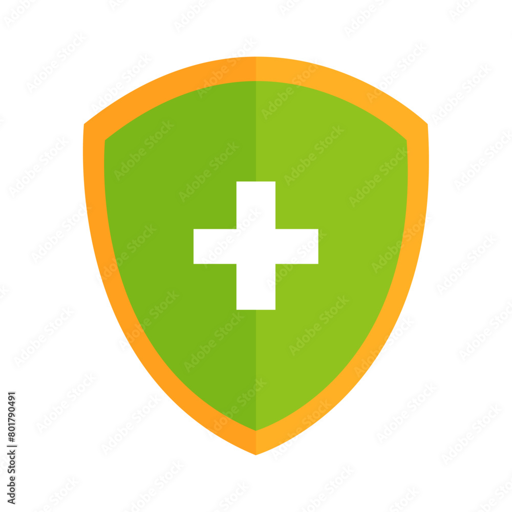 Fototapeta premium Medical protection shield with health cross