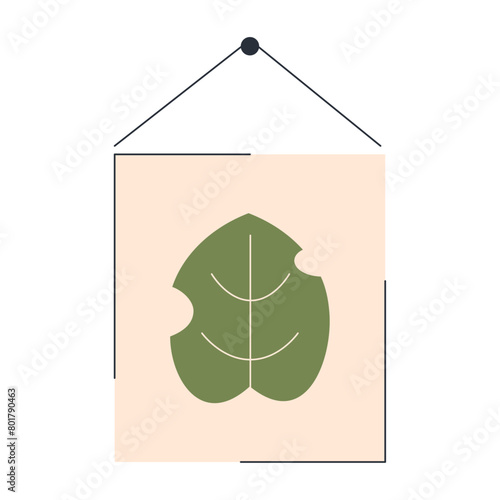 interior herbarium green leaf in glass frame modern interior wall pannel with herbs for livingroom
