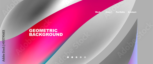 A geometric background featuring a red, white, and blue swirl on a gray background. This design would look great on automotive lighting, bumpers, gadgets, tires, and other exterior accessories