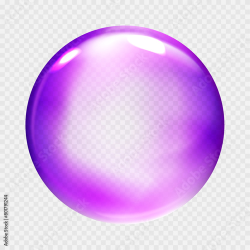 Abstract glass color spheres. Ball shiny transparent