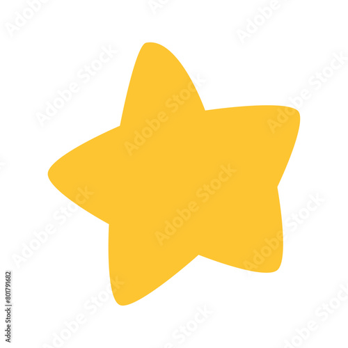 hand drawn star. doodle sketch illustration isolated on white background