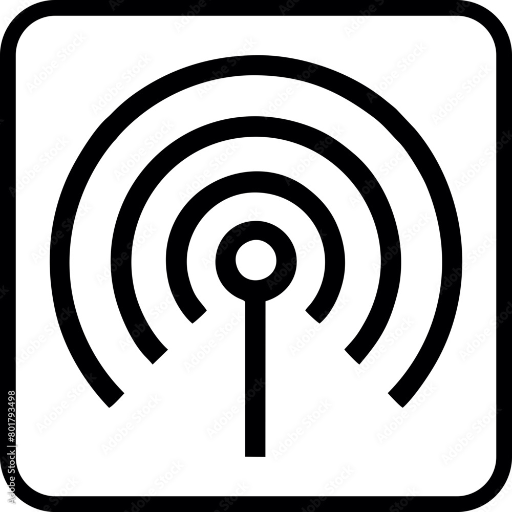 Wifi, wireless, internet signal icon logo template Wifi, wireless, internet signal icon logo template