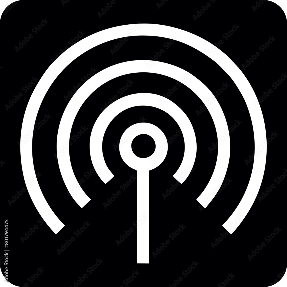 Wifi, wireless, internet signal icon logo template Wifi, wireless, internet signal icon logo template
