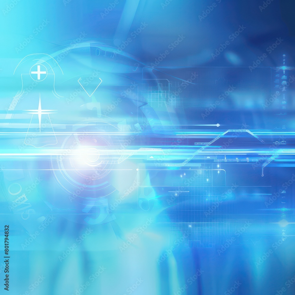 medical blurred futuristic background, blue medical blurred futuristic background, blue