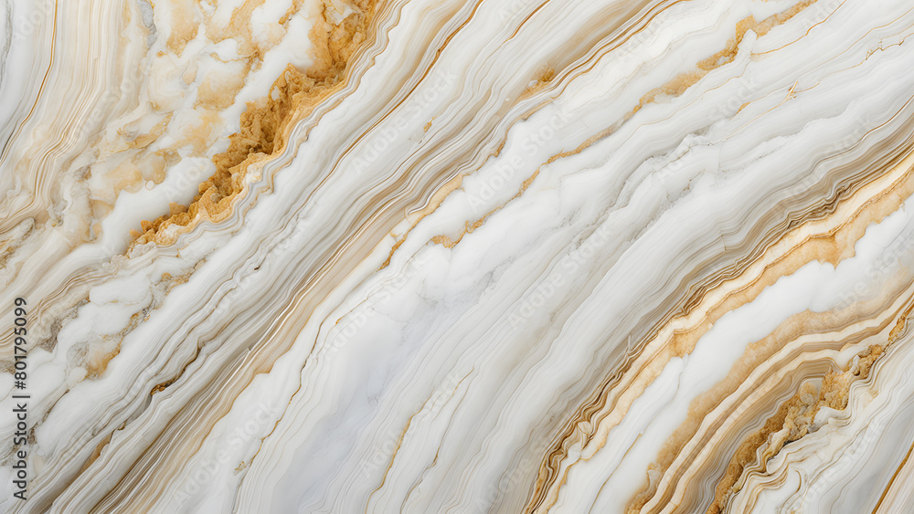 A white and brown marble wall with a pattern of swirls A white and brown marble wall with a pattern of swirls