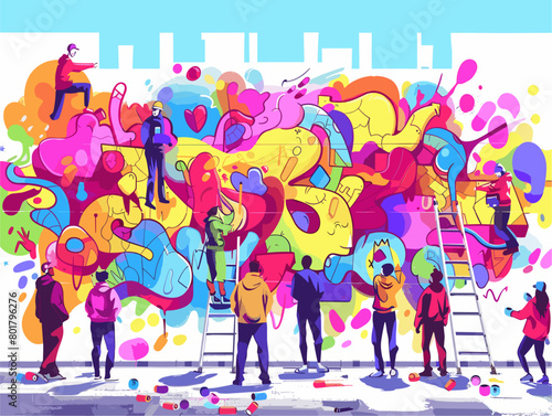 Community Unity: Volunteers Transform Urban Blight into Vibrant Mural Masterpiece