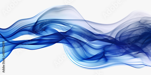 Wallpaper Mural Cobalt mist wave abstract, deep and cooling cobalt mist wave flowing smoothly on a white backdrop. Torontodigital.ca