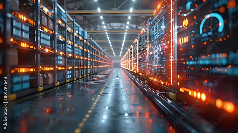 Obraz premium Innovative Logistics: Where Digital Networks Meet Physical Infrastructure