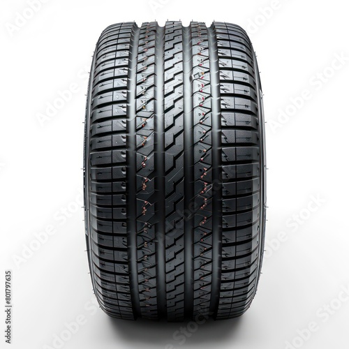 small car tire on white background