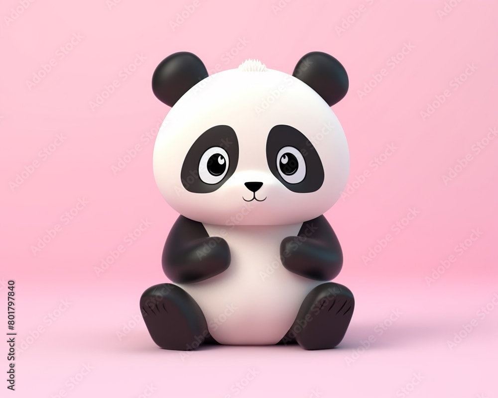 A delightful panda with pastel ombre hair A delightful panda with pastel ombre hair