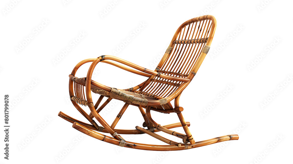 bamboo rocking chair isolated on transparent background bamboo rocking chair isolated on transparent background