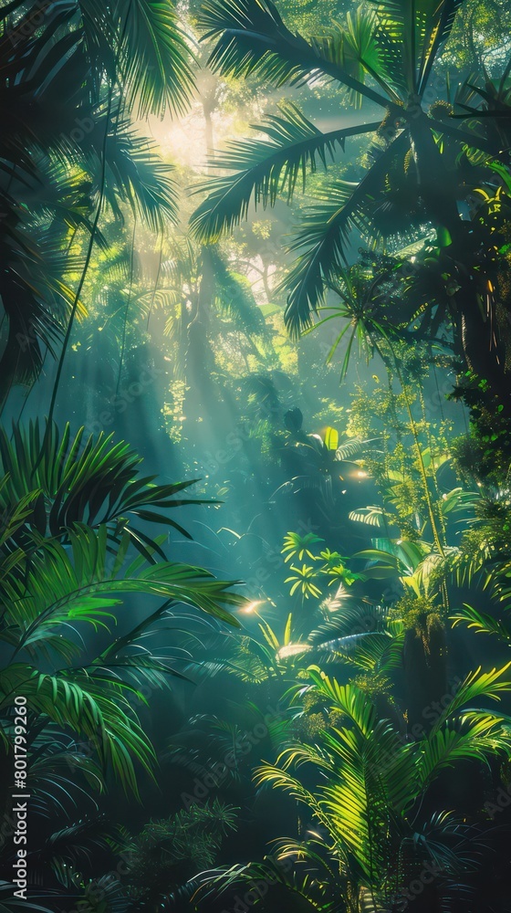 tropical forest, bright, daylight