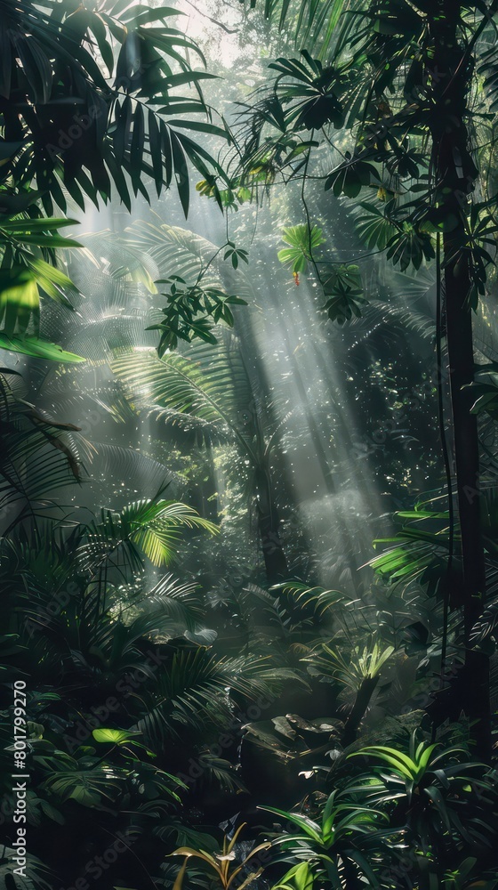 tropical forest, bright, daylight