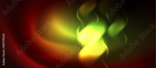 A mesmerizing swirl of colorful gas and light on a dark background resembles a terrestrial plant in macro photography. The circle pattern creates an artistic event of tints, shades, and graphics