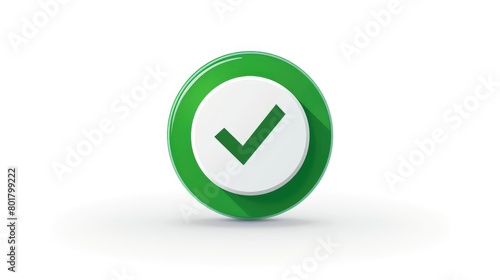 Free Download Green check mark icon in a circle. Check list button icon Generative Ai - GFXLoad