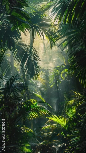 tropical forest  bright  daylight