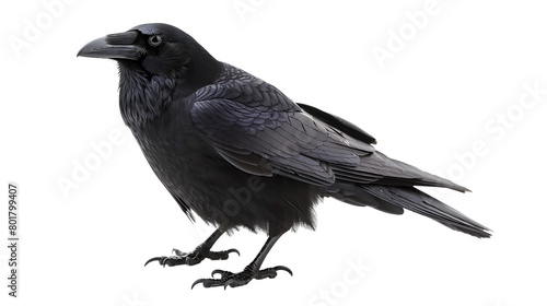black crow isolated on transparent background