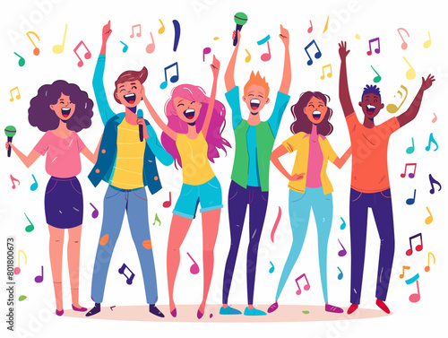 Friends United Through Music: An Off-Key Karaoke Celebration of Joy and Camaraderie