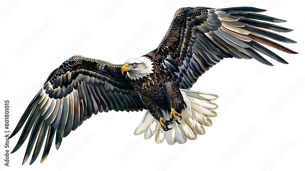 Fototapeta premium flying eagle isolated on transparent background
