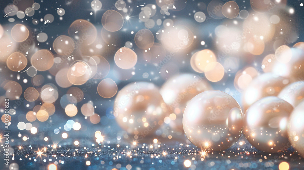 Luminous Pearl Bokeh Lights and Glitter on Abstract Background, High-Resolution HD Capture Luminous Pearl Bokeh Lights and Glitter on Abstract Background, High-Resolution HD Capture