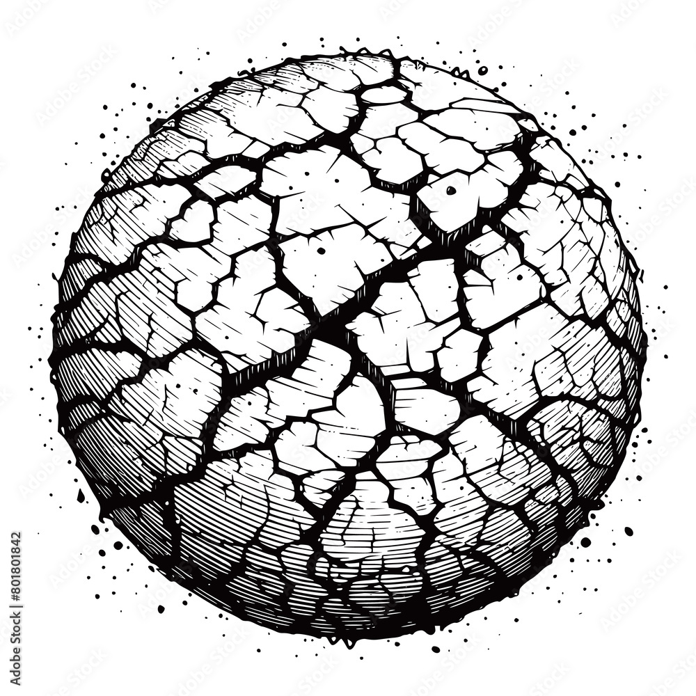 Circle style White black grey wall with cracks, texture background generated by AI Circle style White black grey wall with cracks, texture background generated by AI