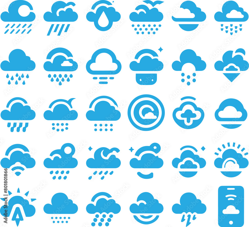 Weather logo icon set collection Weather logo icon set collection