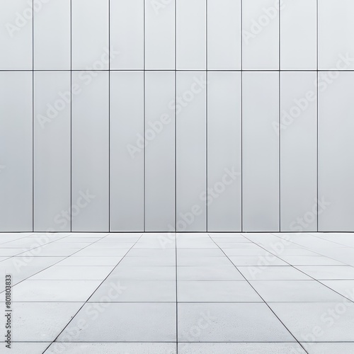 modern concrete building whit flat surface in white background wall